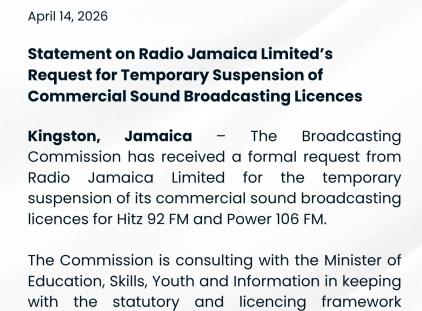 Public Statement - Radio Jamaica Limited Request